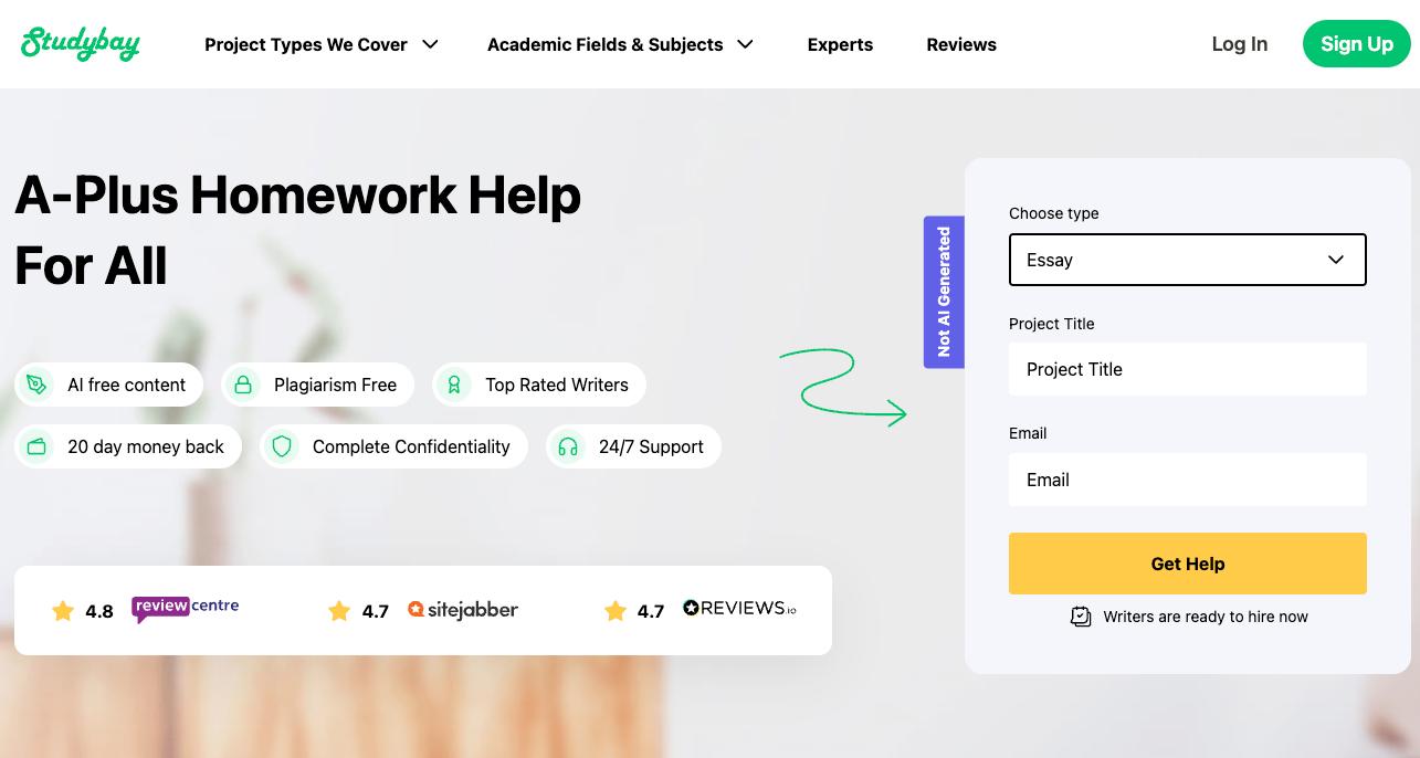 Интерфейс Studybay
